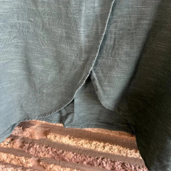 Pier One Imports Vintage Boho Mini Pleat Bib Front Tunic Length Top Size Large - Picture 2 of 8